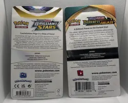 Pokemon Sword And Shield Blister Pack Lot Brilliant Stars Darkness Ablaze - Image 2