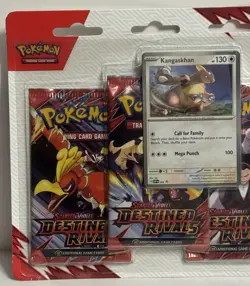 Pokemon TCG Destined Rivals 3pk Blister and Sleeved Booster packs Bundle - Image 3