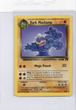 Dark Machamp 27/82 Team Rocket Non Holo Rare - Unlimited - Pokemon TCG - MP - Image 1