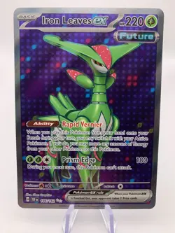 Iron Leaves ex Pokemon Ultra Rare SV05: Temporal Forces 186/162 - Image 1