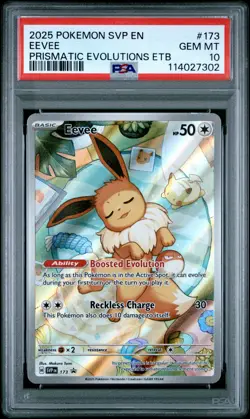 2025 POKEMON SVP EN-SV BLACK STAR PROMO #173 EEVEE PSA 10 - Image 1