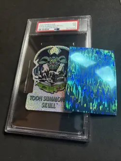 PSA 7 2002 Yu-Gi-Oh Series 1 SandyLion Toon Summoned Skull #25 Prismatic Sticker - Image 3