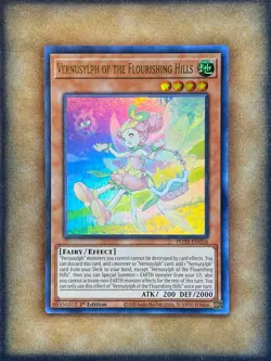 Yugioh Vernusylph of the Flourishing Hills POTE-EN016 Ultra Rare 1st Ed NM - Image 1