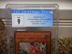 Yu-Gi-Oh Injection Fairy Lily cgc 9 MINT Legacy of Darkness LOD-100 1st Edition - Image 2