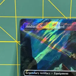 MTG BORDERLESS Surge FOIL Anduril, Narsil Reforged 439 LOTR Lord of the Rings - Image 3