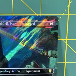 MTG BORDERLESS Surge FOIL Anduril, Narsil Reforged 439 LOTR Lord of the Rings - Image 4