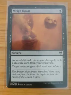 MTG Weigh Down 118 Kaldheim M/NM Free UK P&P - Image 1