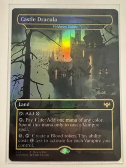 Castle Dracula Borderless FOIL LP Innistrad Crimson Vow MTG Magic the Gathering - Image 1
