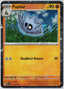 Pokemon - Pupitar 111/193 - Cosmos Holo - Paldea Evolved - NM/M - Image 1