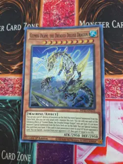 Yugioh Gizmek Okami, the Dreaded Deluge Dragon MP21-EN121 Super 1st Edition NM - Image 1
