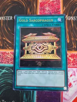 Yugioh Gold Sarcophagus YGLD-ENC26 Ultra Rare Unlimited Near Mint - Image 1