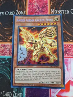 Yugioh Kaiser Glider Golden Burst LDS3-EN136 Secret Rare Limited Lightly Played - Image 1