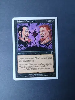 MTG 7th Infernal Contract NM - Image 1