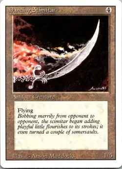 Dancing Scimitar Revised MTG NM - Image 1