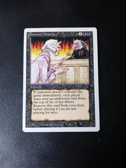 MTG " Demonic Attorney " Revised NM - Image 1