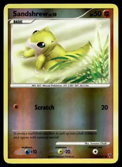 Sandshrew 124/147 Pokemon Card Supreme Victors Common 50 HP Rev Holo LP G11 - Image 1