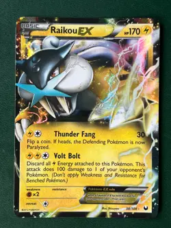 Raikou EX #38 Dark Explorers Holo Rare Pokemon Card 2012 NM/LP - Image 1