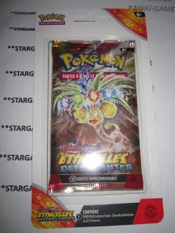 POKEMON 4 BOOSTER ETINCELLES DEFERLANTES ARTSET ECARLATE SOUS BLISTER FRANCAIS - Image 3