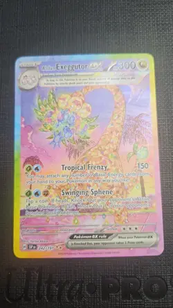 Pokemon TCG Alolan Exeggutor EX 242/191 Special Illustration Rare. - Image 1
