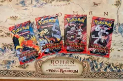 Pokemon TCG: Scarlet and Violet Destined Rivals Booster Pack Sealed Set of 4 - Image 1