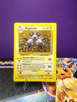 Pokemon TCG Base Set Unlimited Holo Alakazam, Poliwrath, Magneton All MP/LP - Image 5