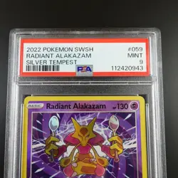 PSA 9 Radiant Alakazam 059/195 Pokemon Silver Tempest Holo Graded Card - Image 2