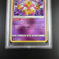 PSA 9 Radiant Alakazam 059/195 Pokemon Silver Tempest Holo Graded Card - Image 3