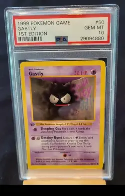 1999 Pokemon Gastly 1st Edition PSA 10 Gem Mint - Image 1