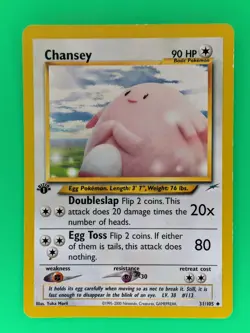🔷 Chansey 31/105 🔷 1st Edition - Neo Destiny Pokemon - Vintage - WOTC 2002 LP - Image 1