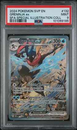 2024 POKEMON SVP EN-SV BLACK STAR PROMO #132 GRENINJA EX PSA 9 - Image 1