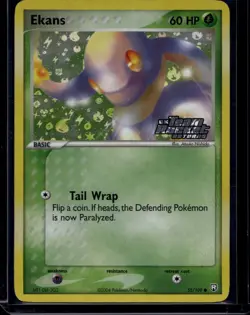 Pokemon TCG Ekans 55/109 Team Rocket Returns Reverse Foil LP - Image 1