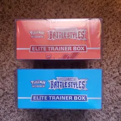Pokemon TCG Sword & Shield Battle Styles Elite Trainer Box X2(Red and Blue) - Image 3