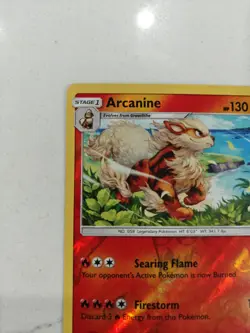 POKEMON ARCANINE 22/149 RARE REVERSE HOLOFOIL NM CARD SUN & MOON - Image 2