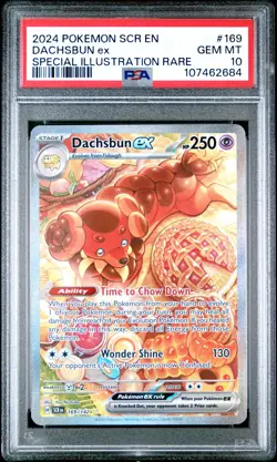 2024 POKEMON SCR EN-STELLAR CROWN SPECIAL ILLUSTRATION RARE DACHSBUN EX PSA 10 - Image 1