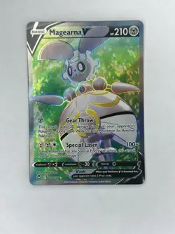 Pokemon TCG Magearna V (Full Art) Silver Tempest 182/195 Holo Ultra Rare - Image 1