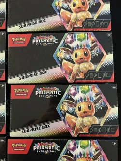 Pokemon TCG Scarlet & Violet Prismatic Evolutions Surprise Box Lot of 11 SEALED - Image 2