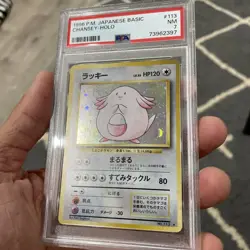 PSA 7 1996 Chansey Holo 113 Base Set Basic Pokemon Japanese - Image 1
