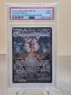 2023 Charizard EX Pokemon Obsidian Flame 223/197 Special Illustration Rare PSA 9 - Image 1