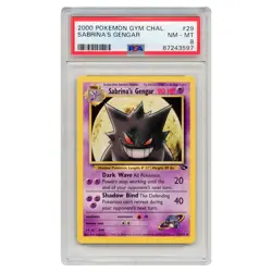 2000 Pokemon Sabrina’s Gengar Gym Challenge Rare #29/132 PSA 8 NM/MT - Image 1