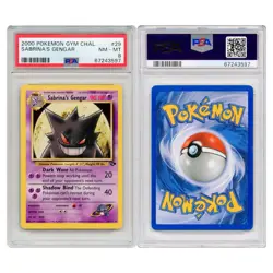 2000 Pokemon Sabrina’s Gengar Gym Challenge Rare #29/132 PSA 8 NM/MT - Image 3