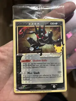 Pokemon TCG Celebrations Sealed Greninja Gold Star Promo Card SWSH144 - Image 1