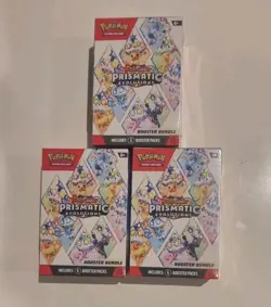 3x Pokemon Prismatic Evolutions Booster Bundled Sealed, Ready For Dispatch - Image 1