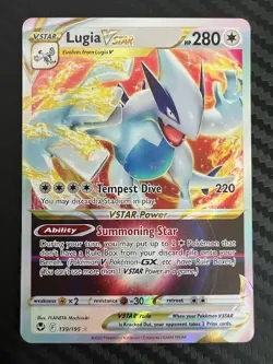 Pokemon TCG Lugia VSTAR Sword & Shield Silver Tempest 139/195 Holo Ultra Rare NM - Image 1