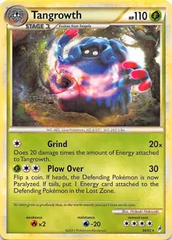 TANGROWTH 34/95 - RARE - NON-HOLO - Call of Legends - 2011 POKEMON CARD - NM - Image 1