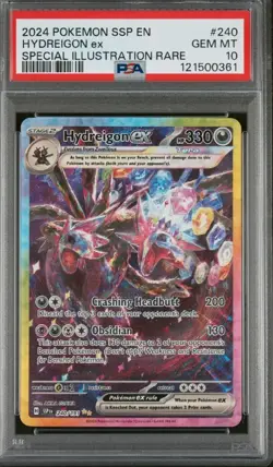 2024 POKEMON SSP EN-SURGING SPARKS SPECIAL ILLUSTRATION RARE HYDREIGON EX PSA 10 - Image 1
