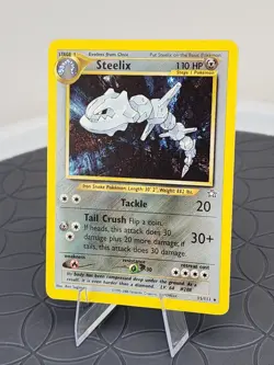 Pokemon Card Steelix Neo Genesis Holo Unlimited Rare Card 15/111 Near MINT - Image 4
