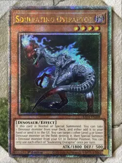 YuGiOh SOULEATING OVIRAPTOR Quarter Century Secret Rare RA04-EN288 - Image 2