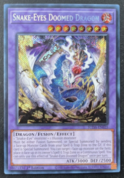 Yu-Gi-Oh! - Snake-Eyes Doomed Dragon - SUDA-EN035 - Secret R, - Supreme D. - NM - Image 1