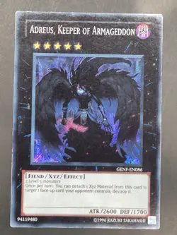 YUGIOH ADREUS, KEEPER OF ARMAGEDDON SECRET RARE EXCELLENT GENF-EN086 - Image 1