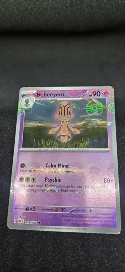 Beheeyem 041/086 NM Mint Poke Ball Reverse Holo Pokemon SV Black Bolt TCG Card - Image 1